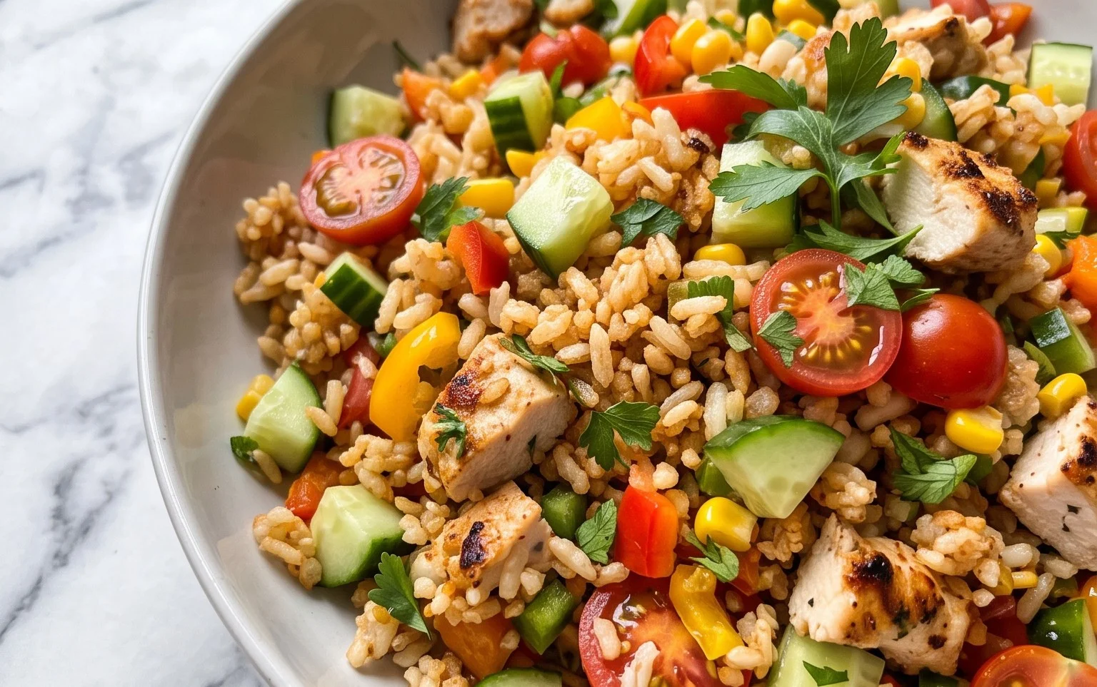 Knuspriger Reissalat: Frische, Crunch & Aromen